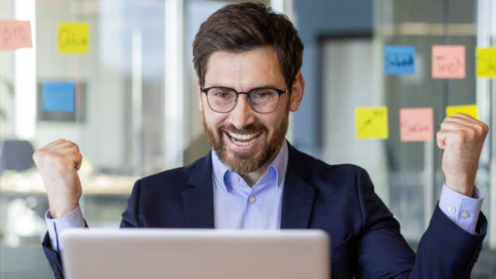 Man confidently leading with emotional intelligence as his competitive advantage